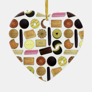 UK British Biscuits Shortbread Rich Tea Digestives Ceramic Ornament
