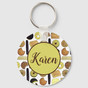 UK British Biscuits Shortbread Rich Tea Digestives Keychain