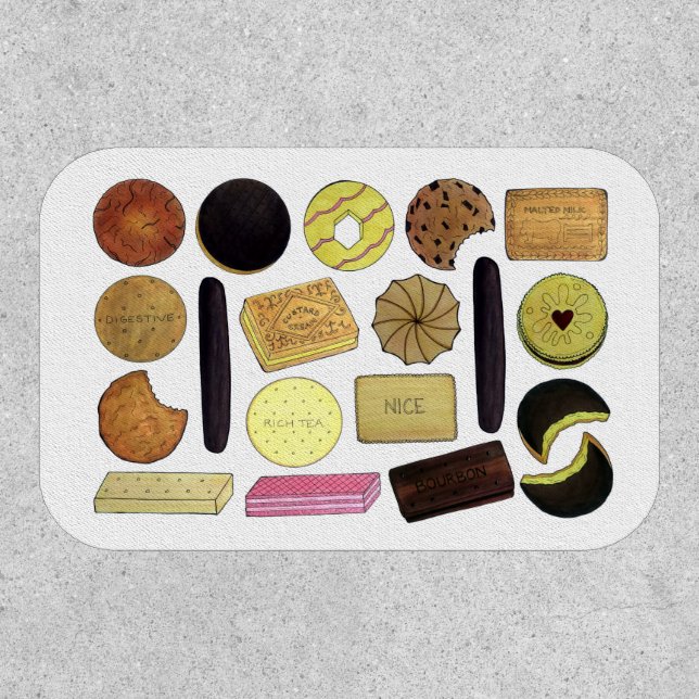 UK British Biscuits Shortbread Rich Tea Digestives Patch (Front)