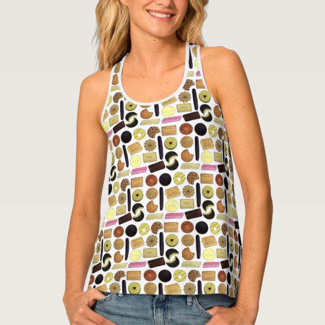 UK British Biscuits Shortbread Rich Tea Digestives Tank Top (Front)