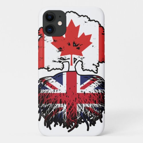 UK British Canadian Canada Tree Roots Flag iPhone 11 Case