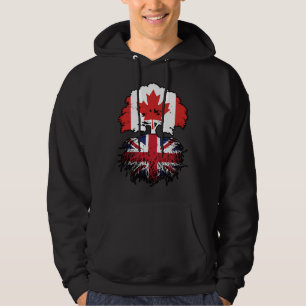 UK British Canadian Canada Tree Roots Flag Hoodie