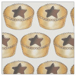 UK British Christmas Fruit Mince Pie Festive Food Fabric