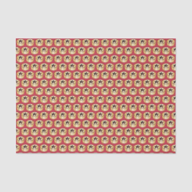 UK British Christmas Fruit Mince Pie Festive Food Tissue Paper (Front)