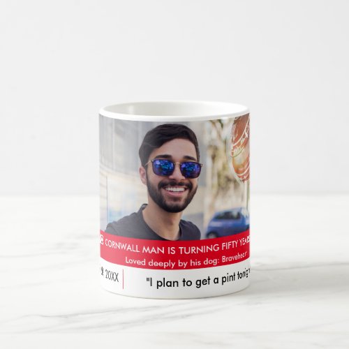 UK British Funny 50th Birthday Fake News Coffee Mug