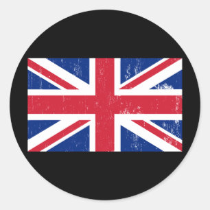 UK British Great Britain England English Flag Classic Round Sticker