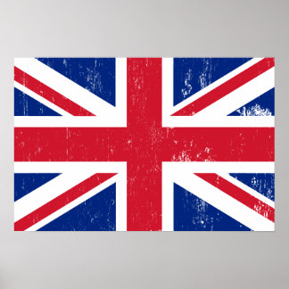 UK British Great Britain England English Flag Poster