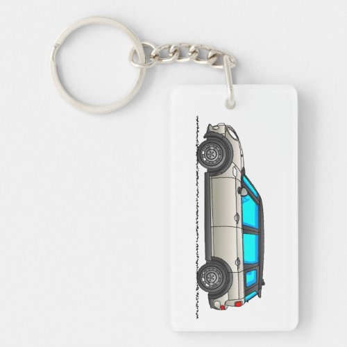 UK British London Theme Classic Car Keyring 