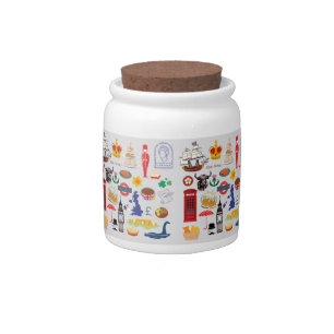 UK British Symbols Candy Jar