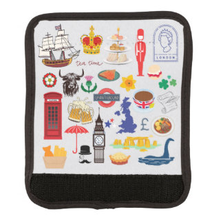 UK British Symbols Luggage Handle Wrap