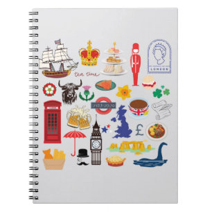 UK British Symbols Notebook
