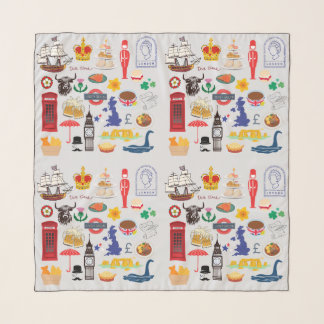 UK British Symbols Scarf