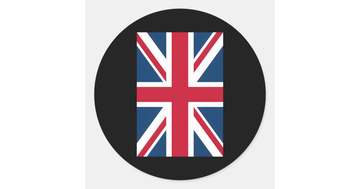Uk British Union Jack Flag Classic Round Sticker | Zazzle