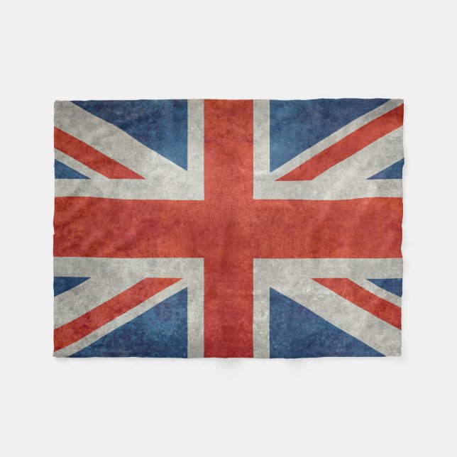 UK British Union Jack flag retro fleece blanket (Front (Horizontal))