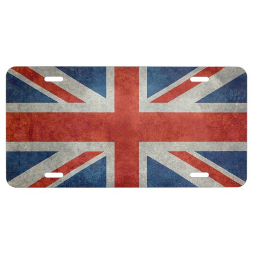 UK British Union Jack flag retro license plates