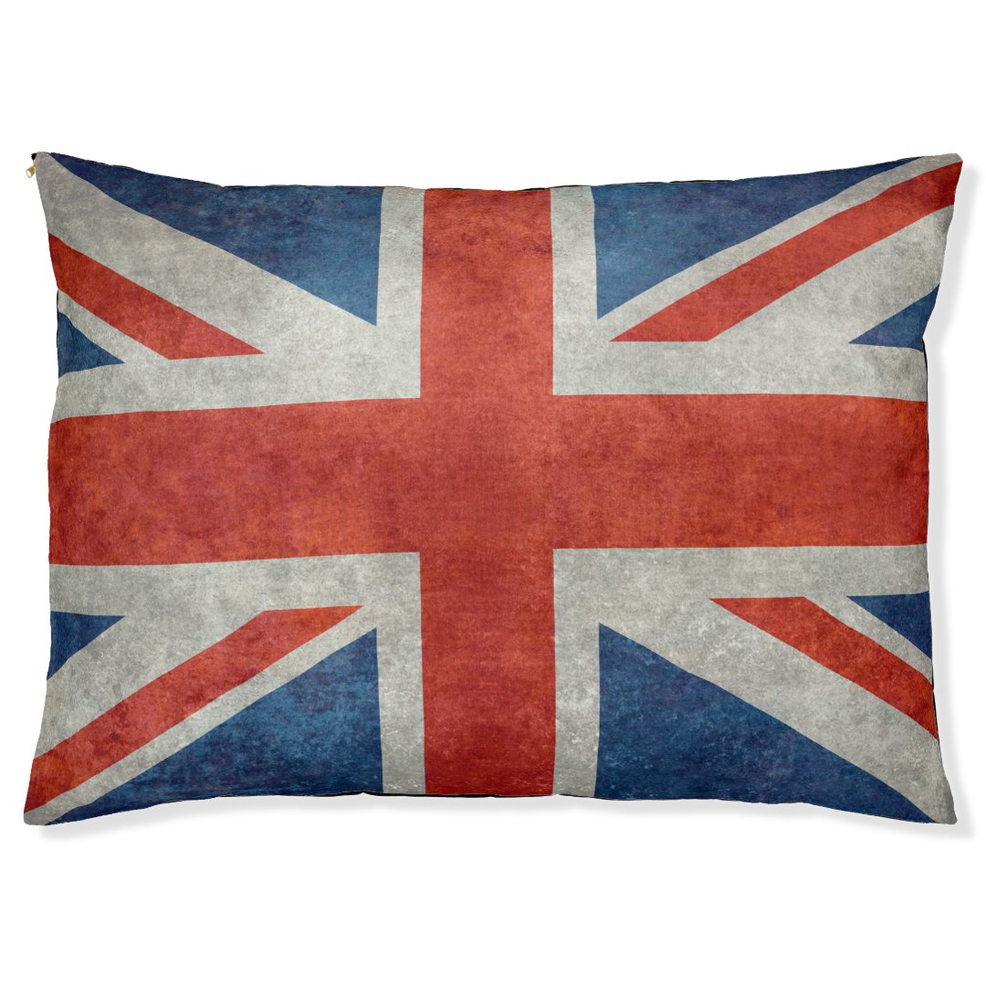 UK British Union Jack flag retro style Dog Bed | Zazzle