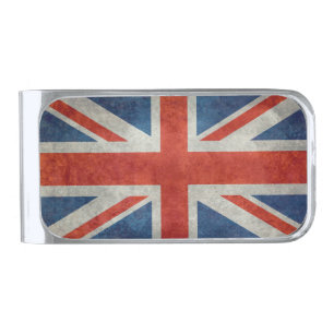 UK British Union Jack flag retro style money clip