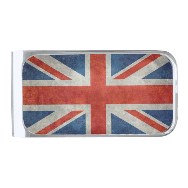 UK British Union Jack flag retro style money clip (Front)
