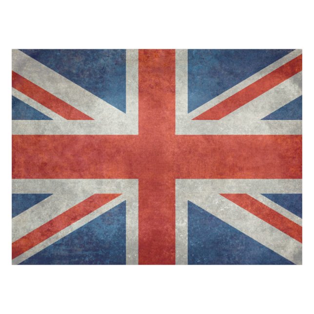 UK British Union Jack flag retro style tablecloth (Front (Horizontal))