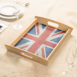 UK British Union Jack flag retro style tray