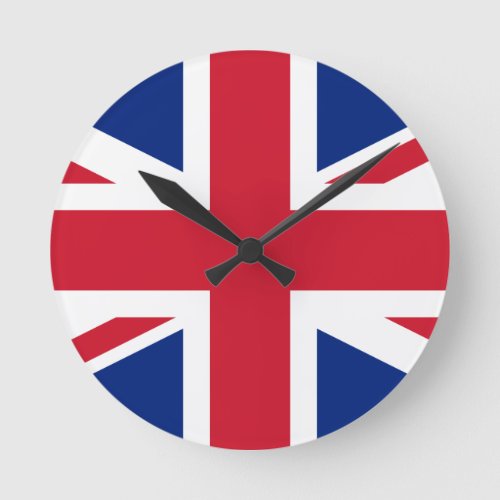 UK British Union Jack Flag Round Clock