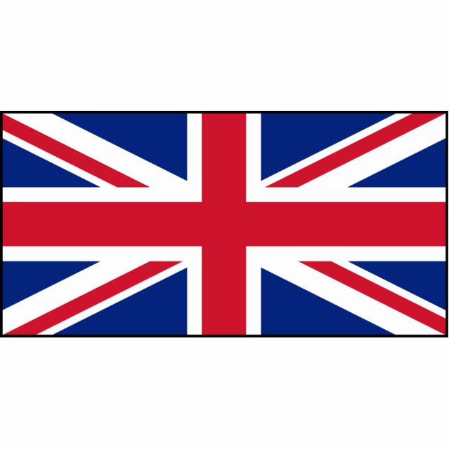 UK British Union Jack Flag Statuette (Front)