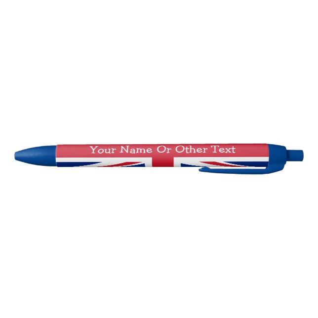 UK Britsh Union Jack Personalized Patriotic Flag Pen (Bottom)