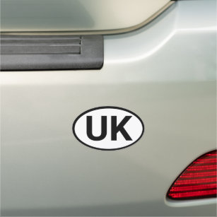 UK Car Magnet & black /British travel sticker Eu