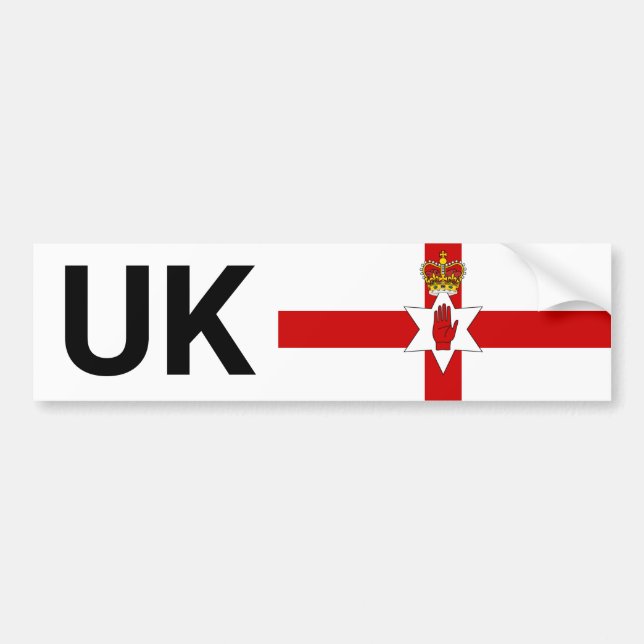 UK Car Sticker & North Ireland travel abroad (Front)