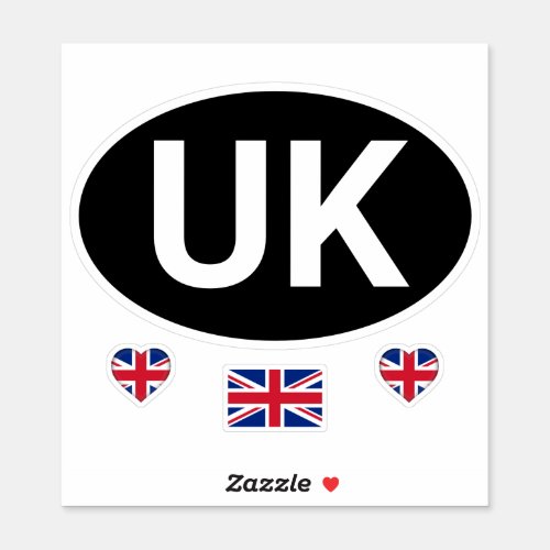 UK Car Sticker travel Set British Union Jack GB