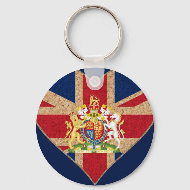 UK COA Heart Keychain (Front)