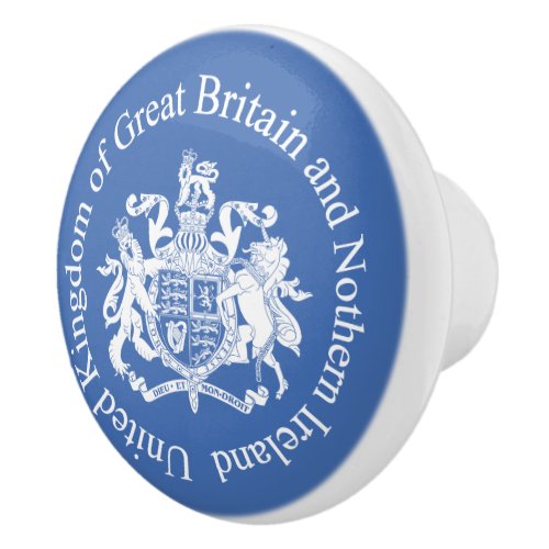 UK coat of arms Ceramic Knob