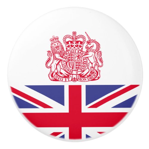 UK coat of arms Ceramic Knob