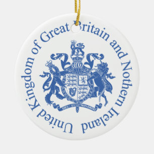 UK coat of arms Ceramic Ornament