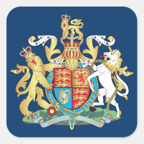 UK coat of arms Square Sticker