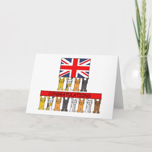 UK Congratulations Cartoon Cats Card