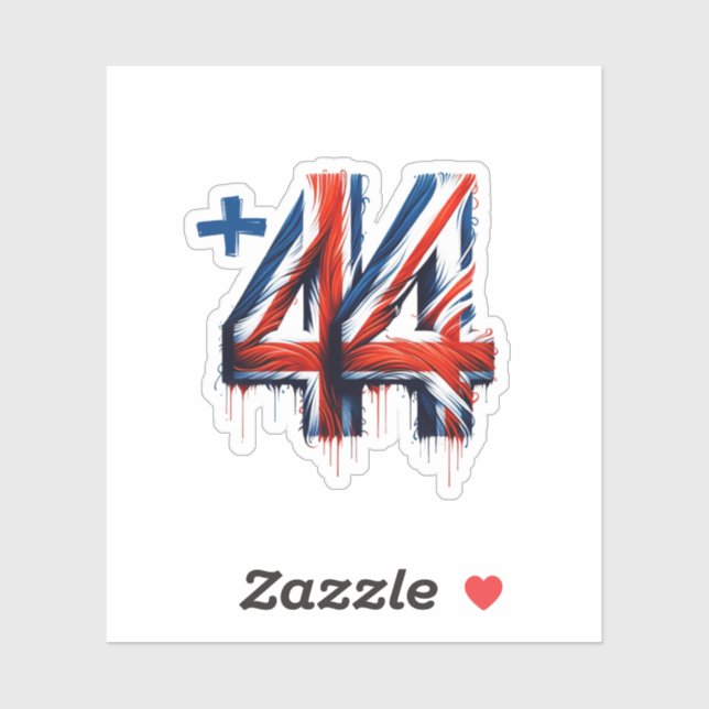 UK country code Sticker (Sheet)