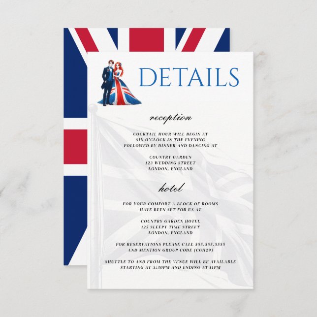 UK Couple Enclosure Card (Front/Back)