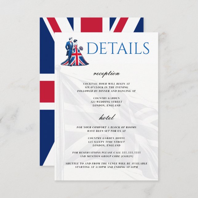 UK Couple Enclosure Card (Front/Back)