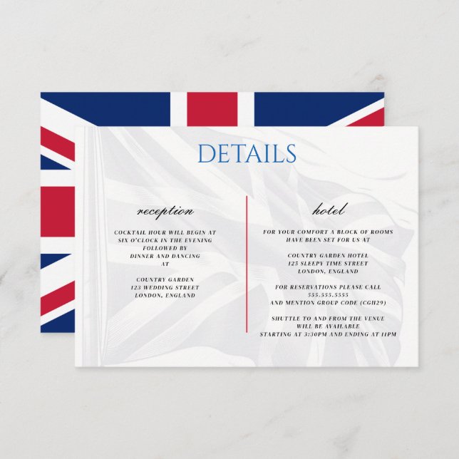 UK Couple Enclosure Card (Front/Back)