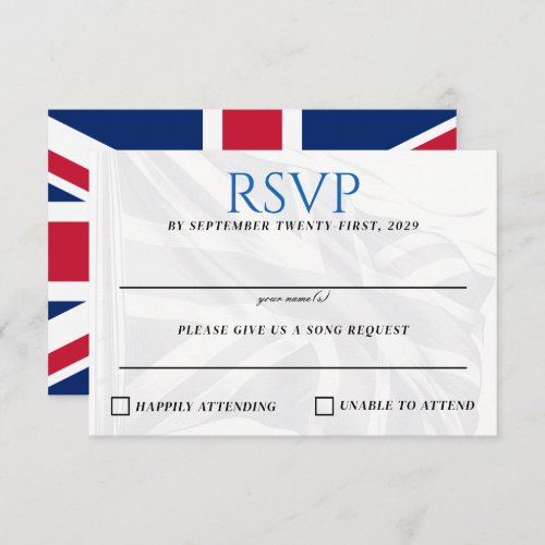 UK Couple RSVP Card