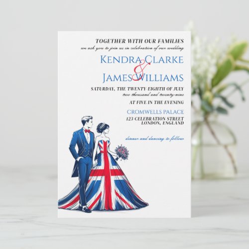 UK Couple Wedding Invitation