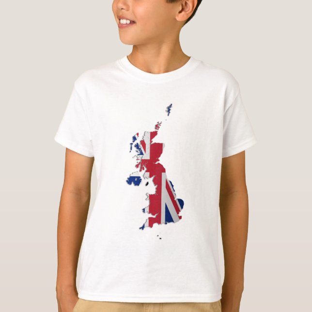UK & Crown Dependencies Flag Map T-Shirt (Front)