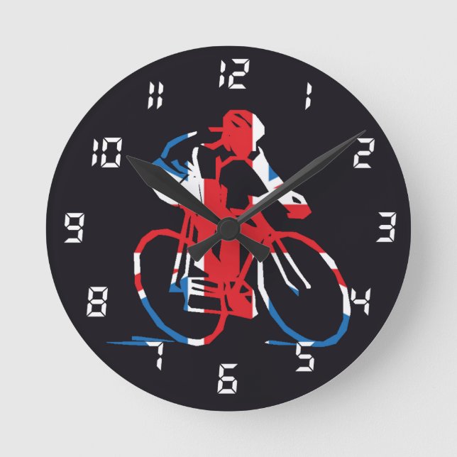 UK Cycling Round Clock (Front)