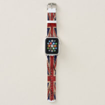 UK Dirty Vintage Union Jack British Flag Apple Watch Band