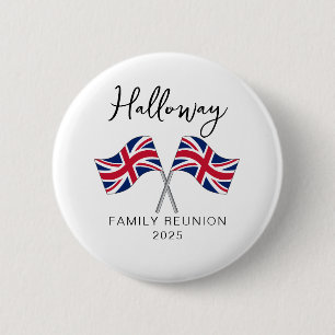 UK England Flag Family Reunion Button