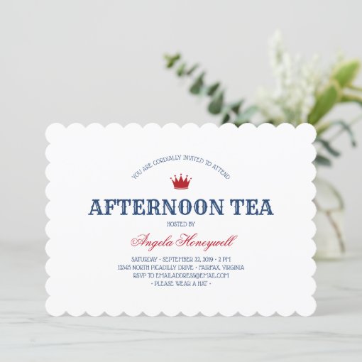 UK Flag Afternoon Tea Party Invitation | Zazzle