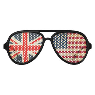 UK Flag and USA Flag Party Shades