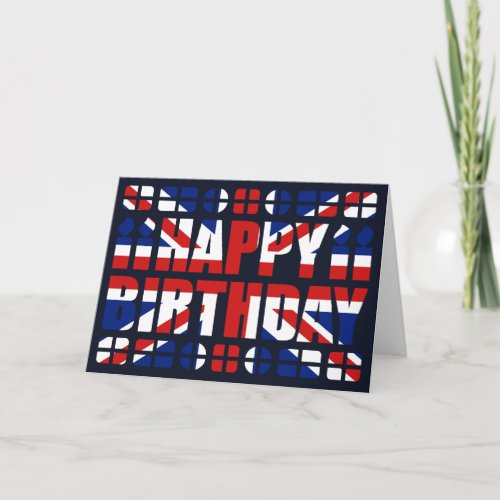 UK Flag Birthday Card