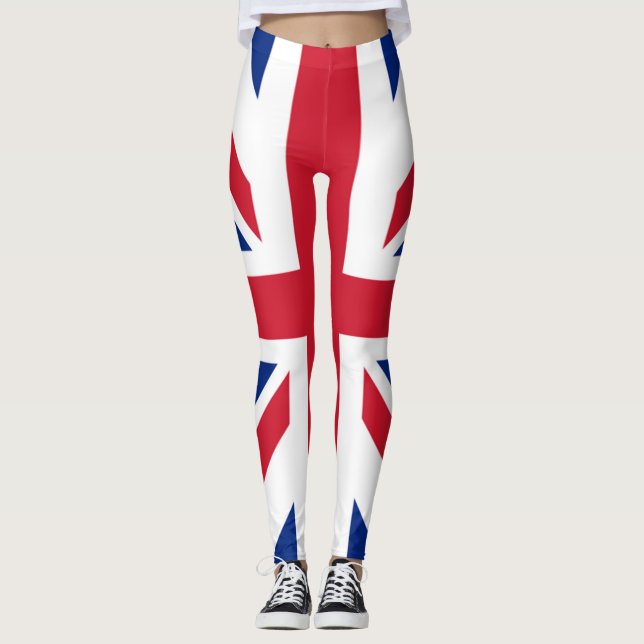 Uk Flag british cool UnitedKingdom color leggings (Front)